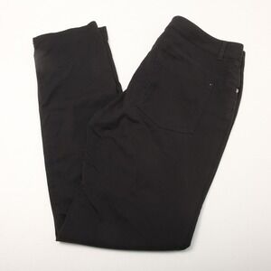 Outlier Men's Black Flat Front Casual Pants 33X32 Straight Leg Stretch Cotton